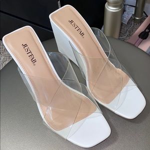 Clear Wedge Heels